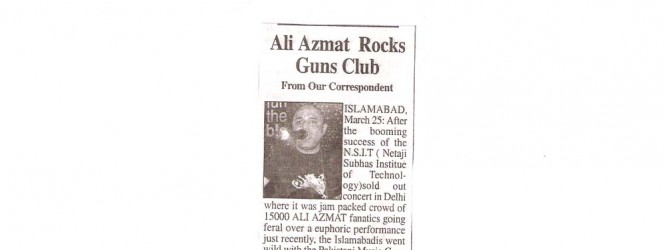 Ali Azmat Rocks Guns Club….Mar 29th 2006